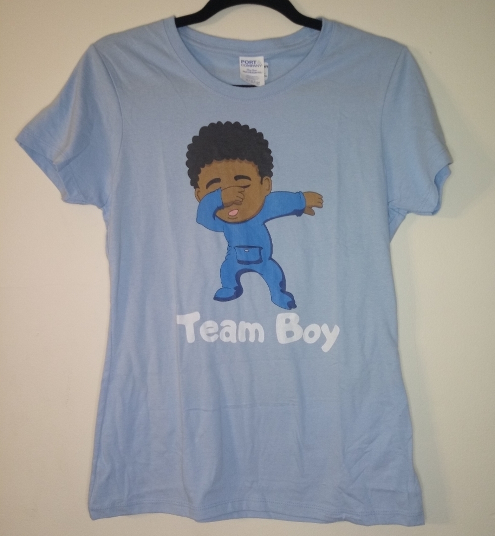 Baby blue Cute Gender Reveal Baby Shower T-shirt